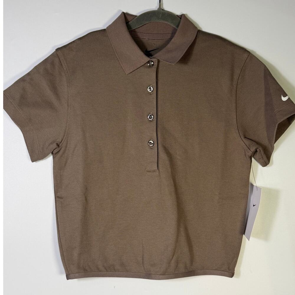 Nike Golf Dri-FIT Polo Shirt Women’s XS Brown Short Sleeve NWT
